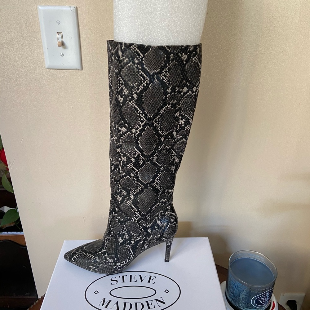 Steve Madden Faux Snakeskin Boots